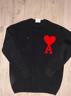 AMI Paris Trui - Zwart met Rood Hart, Kleding | Heren, Truien en Vesten, Verzenden, Zo goed als nieuw, Maat 48/50 (M), Zwart