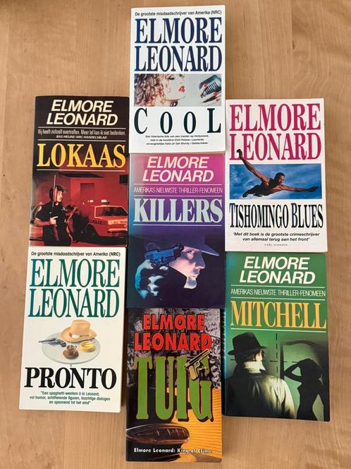Elmore Leonard - 7 Thrillers - Nederlands, Boeken, Thrillers, Gelezen, Amerika, Ophalen of Verzenden
