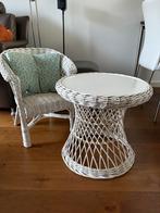 Vintage kinder rieten stoeltje en tafeltje, Kinderen en Baby's, Kinderkamer | Tafels en Stoelen, Ophalen, Gebruikt, Tafel(s) en Stoel(en)