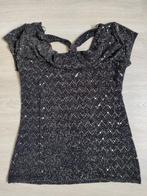 Studio Mo glittertop - zwart met zilver - 1 maat, Maat 38/40 (M), Studio Mo, Zwart, Ophalen of Verzenden