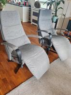 2xMooie PROMINENT Umberto Relaxstoel Umberto Tan, electrisch, Huis en Inrichting, Fauteuils, Ophalen, Gebruikt, 75 tot 100 cm