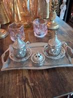 Turks koffiesetje zilver metaal, Ophalen of Verzenden, Nieuw