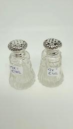 Leuk klein antiek setje peper en zoutstrooier uit Amerika., Ophalen of Verzenden, Zilver