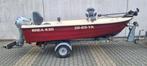 Rhea Gipsy V430, Honda 20PK, Minn Kota Fronttroller, trailer, Watersport en Boten, Vis- en Consoleboten, Ophalen, 10 tot 30 pk