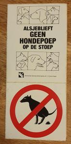 Sticker hond : geen hondepoep op de stoep, Verzamelen, Stickers, Nieuw, Ophalen of Verzenden