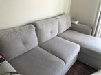 Slaapbank met opbergruimte, beige/grijs, Gebruikt, Hoekbank, Driepersoons, 75 tot 100 cm