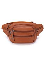 Leren Heuptas Fanny Pack Roodbruin Cognac Schoudertas, Overige merken, Bruin, Nieuw, Ophalen of Verzenden