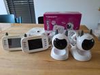 Babyfoon met 2 camera's - Topcom, Ophalen of Verzenden, Gebruikt, 250 meter of meer, Terugspreekfunctie