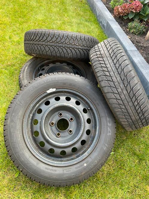 Winterbanden Bridgestone en Fulda met velg, Auto-onderdelen, Banden en Velgen, Band(en), Winterbanden, 15 inch, 185 mm, Personenwagen