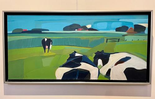 Brunet Riegstra, koeien in de wei, sterk gereduceerde prijs., Antiek en Kunst, Kunst | Schilderijen | Modern, Ophalen of Verzenden