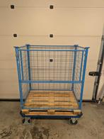Pallet onderwagen met kooi, Doe-het-zelf en Verbouw, 100 liter of meer, Ophalen, Zo goed als nieuw, Transportkar