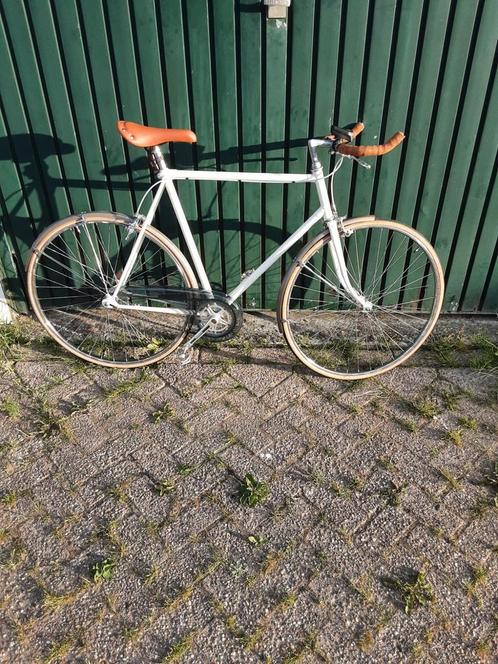 Vintage singlespeed fiets gerestaureerd, Fietsen en Brommers, Fietsen | Oldtimers, 59 cm of meer, Jaren '60 of nieuwer, Ophalen