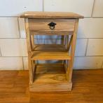 Nachtkastje - massief teak - 1 lade – 2 planken - TTM Wonen, Huis en Inrichting, Slaapkamer | Nachtkastjes, Minder dan 45 cm, Www.ttmwonen.nl