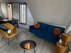 3-zits relaxbank in fluweel (donkerblauw), Huis en Inrichting, Banken | Bankstellen, Ophalen, Overige materialen, Gebruikt, 150 tot 200 cm