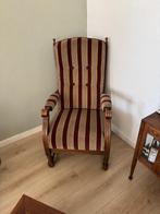 Fauteuil stoelen en voetenbankje vintage bordeaux rood, Huis en Inrichting, Fauteuils, Ophalen, Gebruikt, Minder dan 75 cm, 50 tot 75 cm