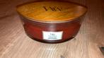 Woodwick kaars Ellipse Cinnamon Chai Kaneel, Ophalen of Verzenden, Gebruikt, Overige materialen, Minder dan 25 cm