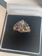 Antieke Thaise Harem Ring 14K Goud met Edelstenen, Sieraden, Tassen en Uiterlijk, Ringen, Gebruikt, Ophalen of Verzenden, 17 tot 18