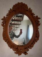 Spiegel 100 bij 70 cm, teakhout houtsnijwerk, 100 tot 150 cm, Gebruikt, 50 tot 75 cm, Ophalen