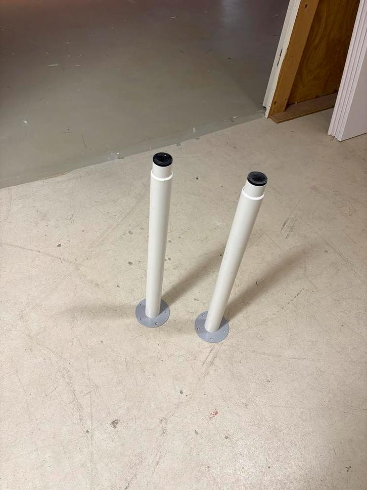 Ikea OLOV Verstelbare Poten, Huis en Inrichting, Tafelonderdelen, Gebruikt, Tafelpoot, 50 tot 100 cm, Minder dan 50 cm, Rond, Metaal