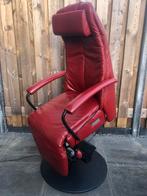 Prominent Sta op stoel, relax fauteuil leer rood ZGAN, Stof, Ophalen of Verzenden, Zo goed als nieuw, 50 tot 75 cm