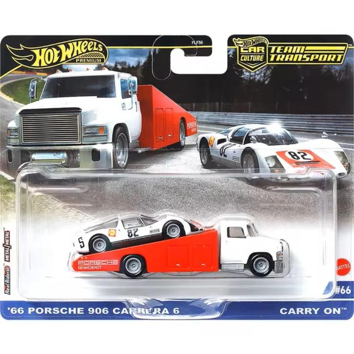 Hotwheels Premium: Team Transport: '66 Porsche 906 Carrera 6, Kinderen en Baby's, Speelgoed | Speelgoedvoertuigen, Nieuw, Ophalen of Verzenden