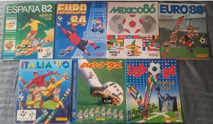 Panini albums EK's en WK's 1982 t/m 2012, Verzamelen, Sportartikelen en Voetbal, Zo goed als nieuw, Poster, Plaatje of Sticker
