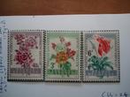 Flora bloemen België 1960, mi. 1179-81 postfris/ongebruikt, Ophalen of Verzenden, Postfris, Dier of Natuur
