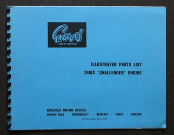 Greeves 24 MX 'Challenger' Engine 250 cc - Parts List beschikbaar voor biedingen
