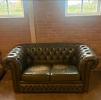 Groene Chesterfield, Huis en Inrichting, Ophalen, Gebruikt, Minder dan 75 cm, 150 tot 200 cm
