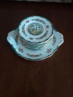 Royal Albert gebaksstel met 9 bordjes Chelsea Bird, Antiek en Kunst, Antiek | Servies los, Ophalen of Verzenden
