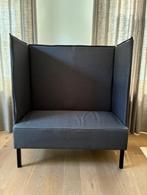 Hoge Rugbank Donkergrijs 109x56x121 cm Stoffen, Ophalen, Minder dan 75 cm, Rechte bank, Minder dan 150 cm