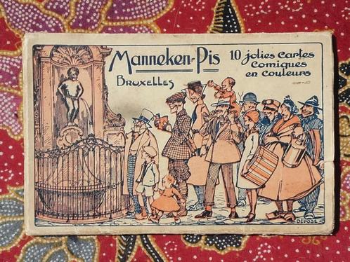 Complete oude serie Manneke Pis ansichtkaarten uit 1945., Antiek en Kunst, Antiek | Woonaccessoires, Ophalen of Verzenden