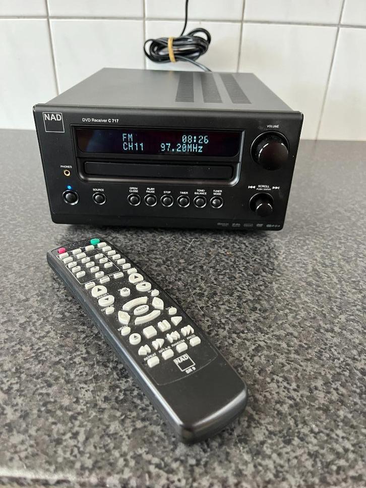 LEES TEXT AUB.... NAD C717 DVD receiver met afst. bed ., Audio, Tv en Foto, Stereo-sets, Gebruikt, Tuner of Radio, Overige merken