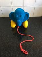 Rubbabu Olifant op wieltjes (groot) met koordje - ZGAN!, Ophalen of Verzenden, Zo goed als nieuw