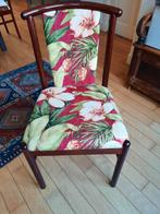 10 IKEA vintage eetkamer stoelen, Ophalen, Gebruikt, Vintage, warm, hout, bloemmotief, Stof