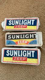 3 blokken zeep Sunlight vintage in papieren verpakking, Antiek en Kunst, Curiosa en Brocante, Ophalen of Verzenden