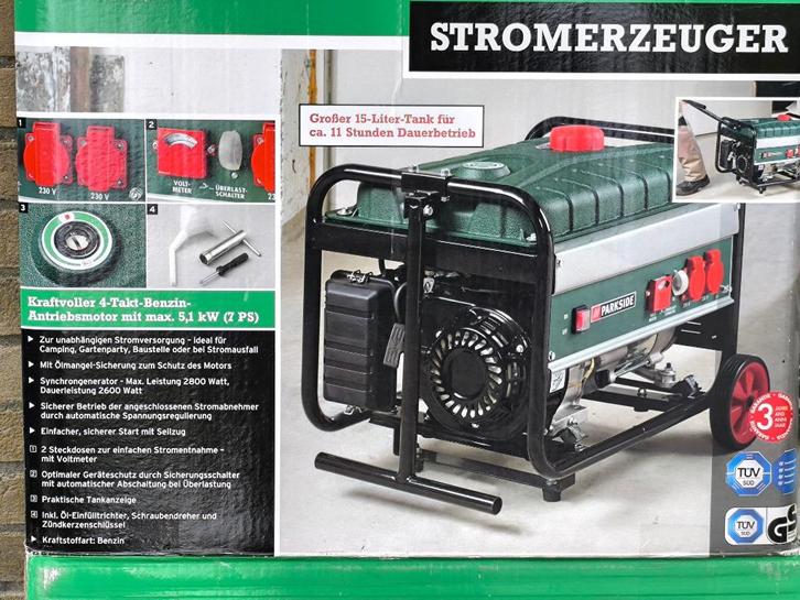 Generator 220V benzine, Doe-het-zelf en Verbouw, Gereedschap | Overige machines, Gebruikt, Ophalen