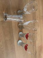 3 Witbier + 2 Skumkop glazen, Ophalen, Zo goed als nieuw, Bierglas