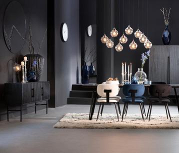 Light & Living Hanglamp Rakel mat zwart+helder 124x35x60  beschikbaar voor biedingen