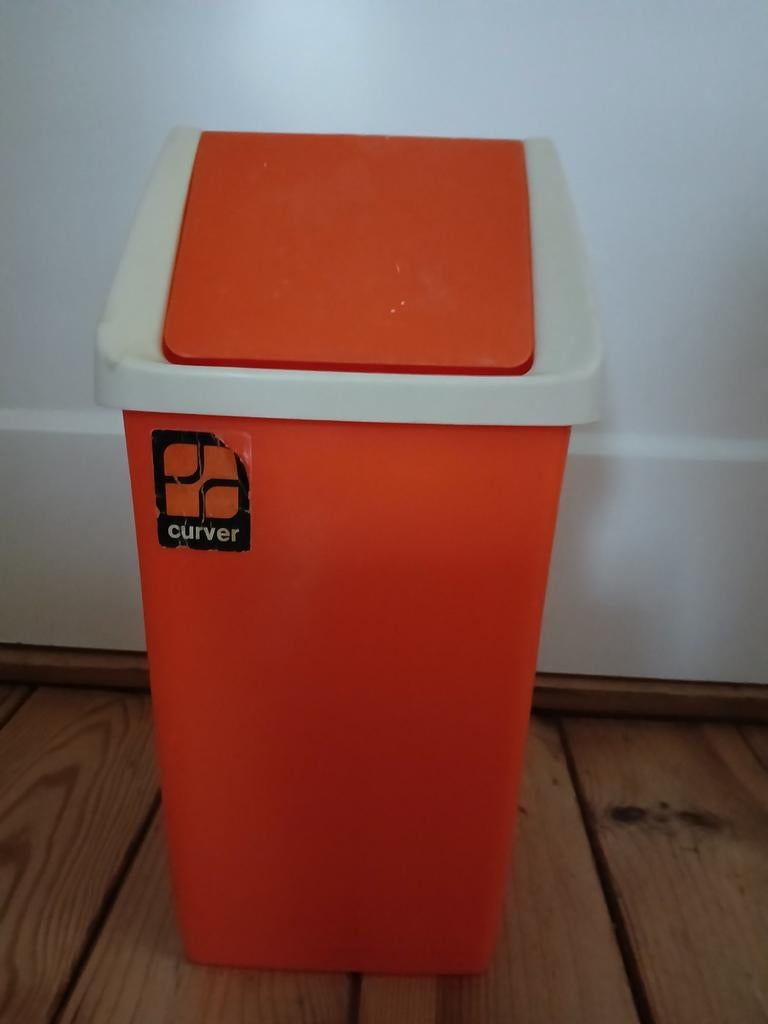 Prullenbakje vintage jaren 70, Huis en Inrichting, Woonaccessoires | Prullenbakken, Minder dan 10 liter, Ophalen of Verzenden