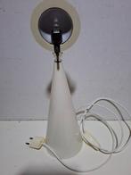 Bureaulampje Wit 230V met trafo 12V, incl lampje, Ophalen of Verzenden, Zo goed als nieuw, Glas, Minder dan 50 cm