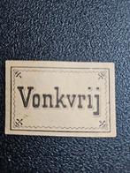 Vonkvrij Luciferetiket Sluitzegel rand B, Verzamelen, Rookartikelen, Aanstekers en Luciferdoosjes, Ophalen of Verzenden, Gebruikt