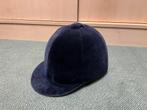 Horka vintage paardrij cap fluweel donker blauw, Dieren en Toebehoren, Dressuur, Ophalen of Verzenden, Zo goed als nieuw, Dames