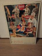 Coca-Cola Reclamebord 1996 deze is ingelijst achter glas, Verzamelen, Merken en Reclamevoorwerpen, Ophalen of Verzenden, Gebruikt