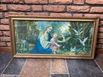 Vintage Religieuze Prent Maria met Kind, Antiek en Kunst, Ophalen