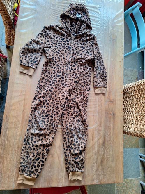 Onesie met panterprint CARNAVAL 128-134, Kinderen en Baby's, Carnavalskleding en Verkleedspullen, Gebruikt, Jongen of Meisje, Ophalen of Verzenden