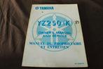 Yamaha YZ250 K 1982/83 motorcycle owner's / service manual, Ophalen of Verzenden, Yamaha