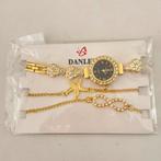 Horloge armbanden infinity zeester goudkleurig diamantjes, Verzenden, Zo goed als nieuw