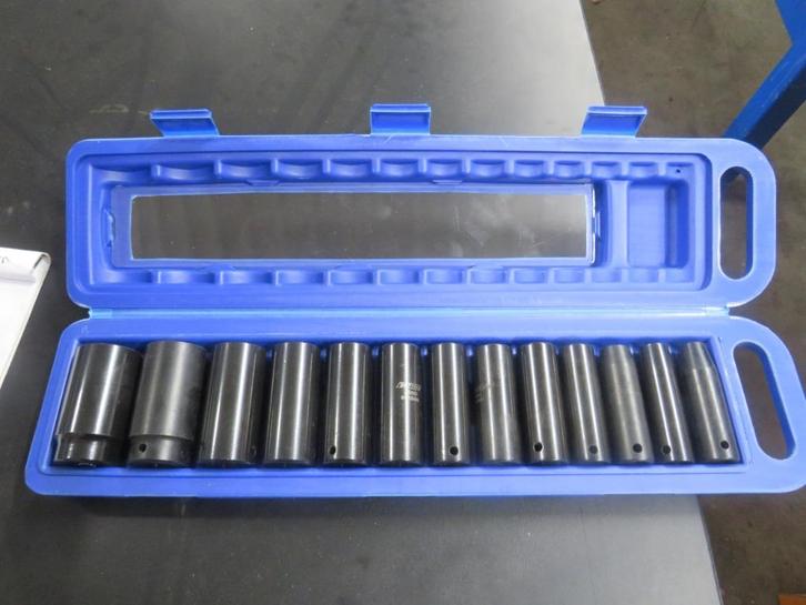 krachtdoppenset Doppenset impact 12 kant 1/2" 13dlg metrisch, Doe-het-zelf en Verbouw, Gereedschap | Handgereedschap, Nieuw, Ophalen of Verzenden
