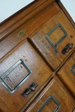 Duitse Eikenhouten Archiefkast / Ladekast, circa jaren 1950, Ophalen, Minder dan 50 cm, Gebruikt, 5 laden of meer